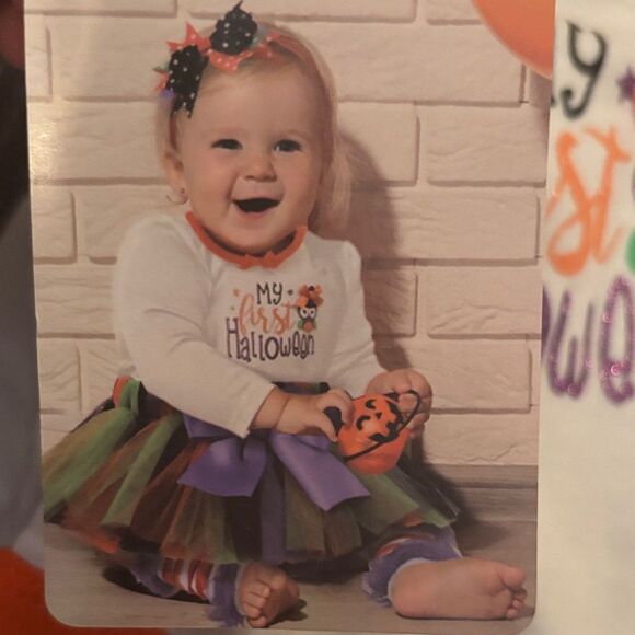 My First Halloween 4 Piece Set - White and Orange - Picture 3 of 3